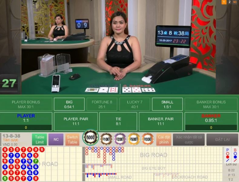 Cac buoc choi Baccarat online tai Bong88